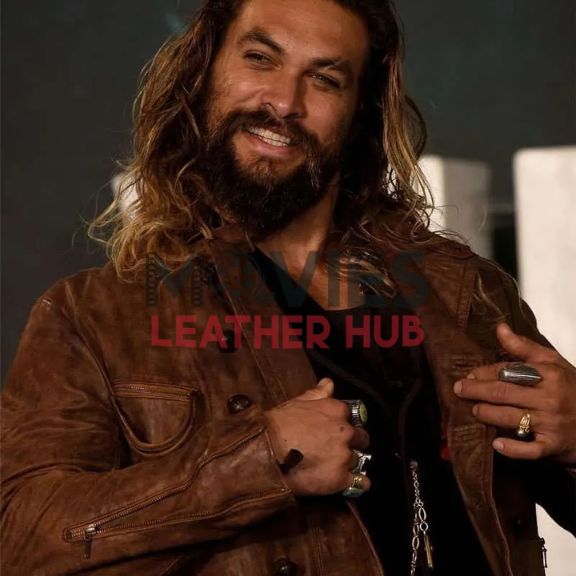 Justice League Aquaman Brown Leather Jacket