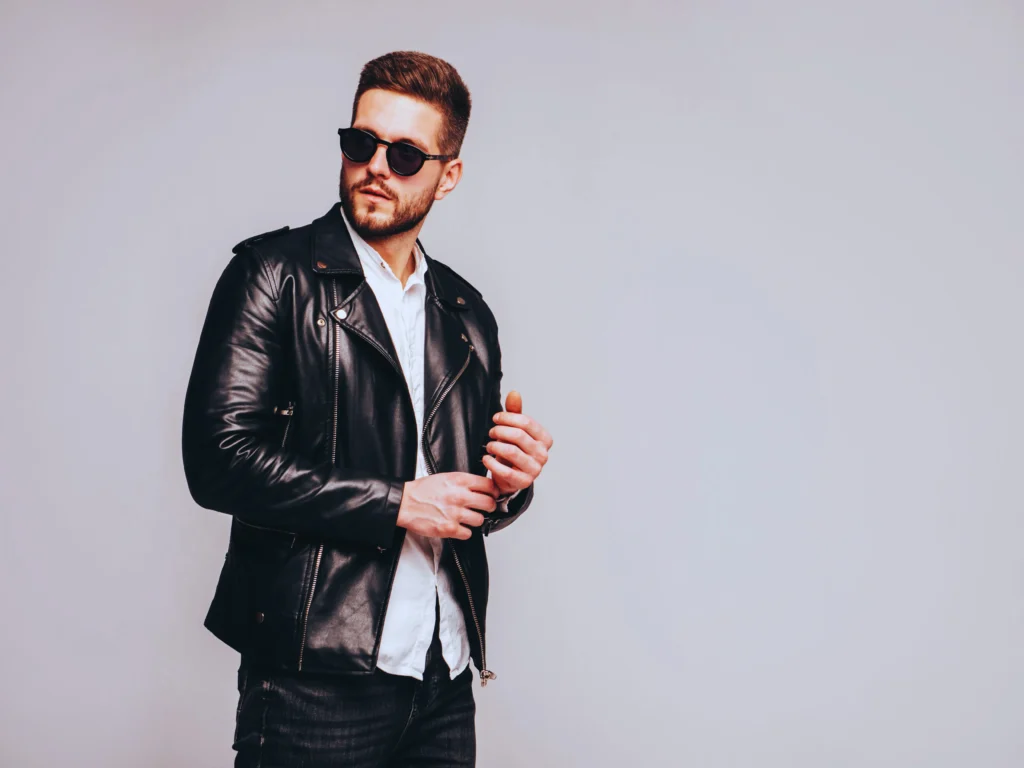 Men celebrity leather jacket