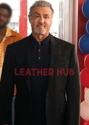 Sylvester Stallone Tulsa King Black Suit