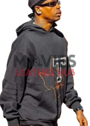 Travis Scott CJ X M&N X University Of Texas Black Hoodie